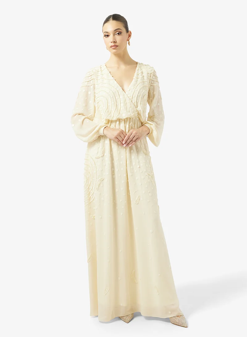 Amelia Rose  V-Neck Maxi Dress for Women | Best Price UAE